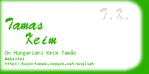 tamas keim business card